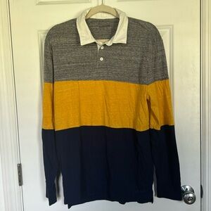 Express Quality + Fit Collared Long Sleeve Tee